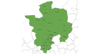 Kaart van de regio