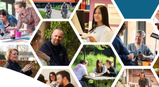 Collage van medewerkers